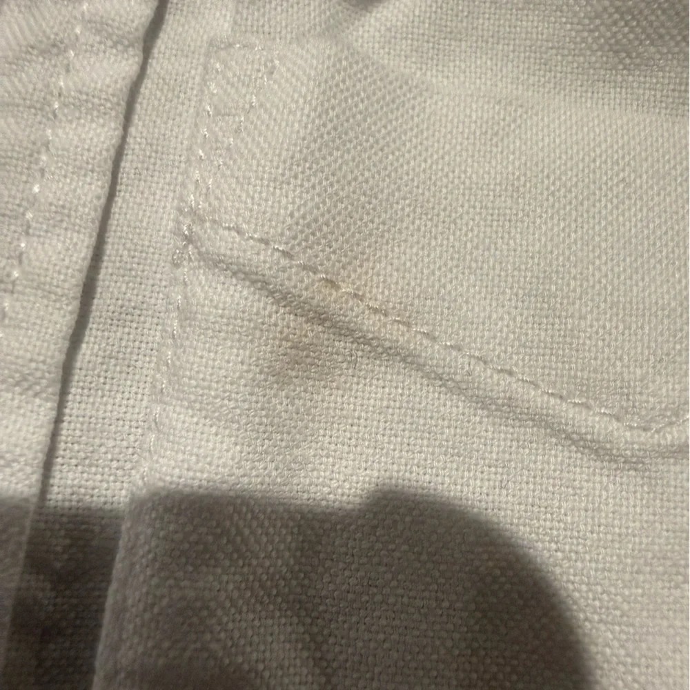 White beachy Short-Sleeve Button-Up Shirt